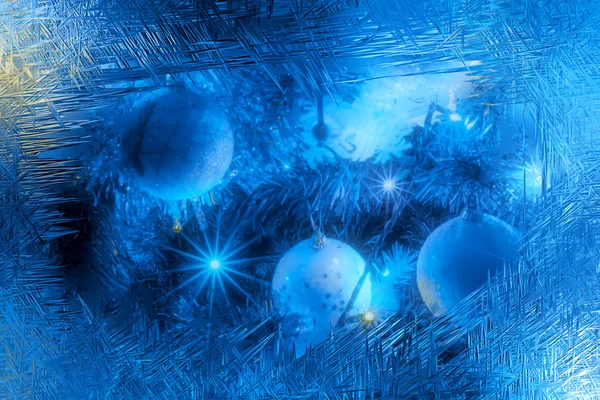 Замороженные рождественские елки - зимний фон — стоковое фото