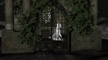 Sihirli cadı gece. Fantastik Prenses Crypt içinde