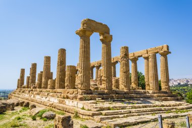 Antik Yunan tapınağı Juno Tanrı, Agrigento, Sicilya, İtalya