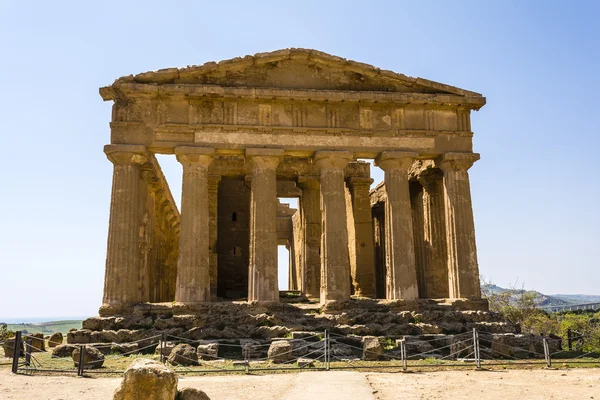 Tempel van Concordia. Vallei van de tempels, Agrigento op Sicilië, Italië — Stockfoto