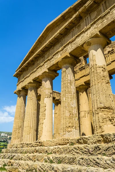 Chrám Concordia. Údolí králů, Agrigento na Sicílii, to — Stock fotografie