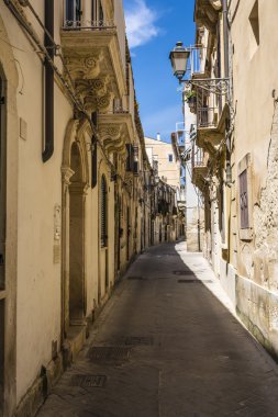 Ortigia Alley, Syracuse, Sicilya, İtalya