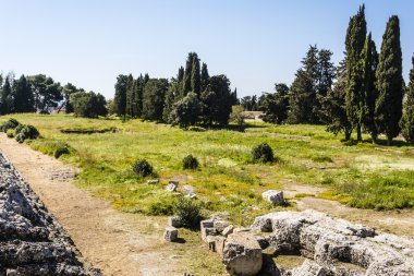 Antik kalıntılar Syracuse, Sicilya, İtalya
