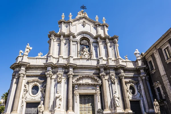 Catedral de Catania Fachada, Catania, Sicilia, ITALIA — Foto de Stock