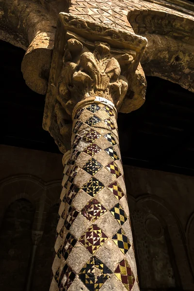 Cloister Monreale Abbey, Palermo — Stok fotoğraf