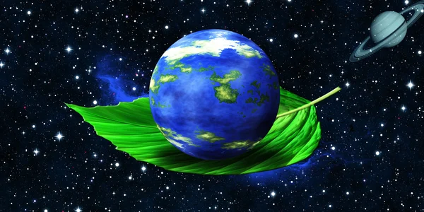 녹색 지구-생태 — 스톡 사진