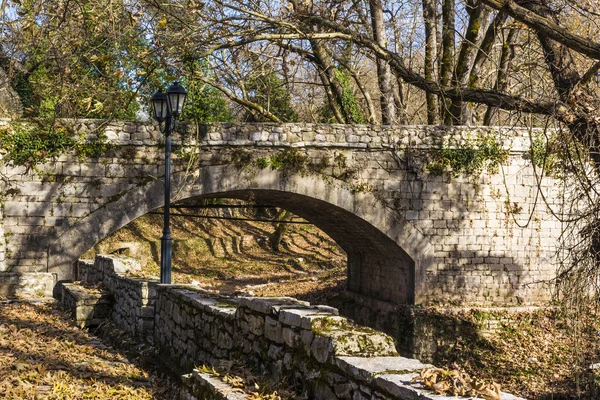 Oude vintage stenen brug in Arcadia, Griekenland. — Stockfoto