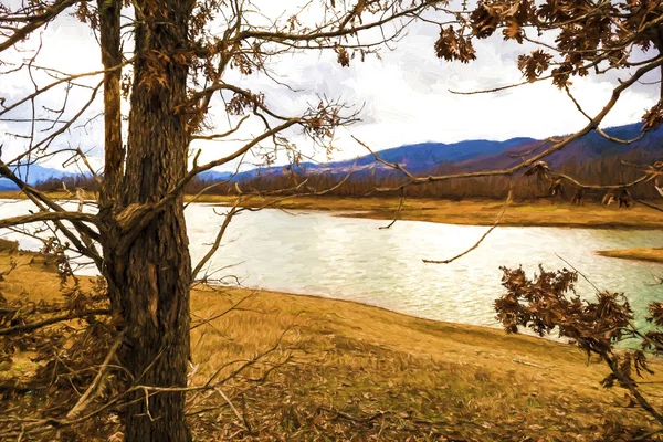 Plastiras-See in Mittelgriechenland — Stockfoto