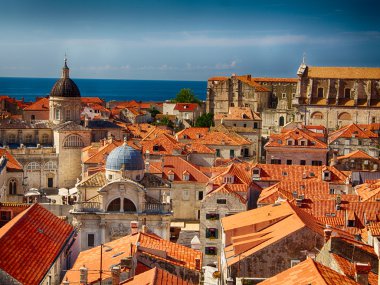 Dubrovnik, Hırvatistan'ın kırmızı çatılar