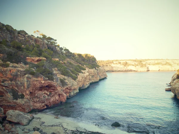 Puesta de sol en la playa de Mallorca — Foto de Stock