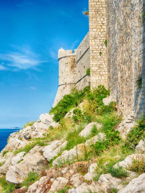 Dubrovnik Hırvatistan, surlar üzerinde doğal görünümü