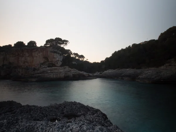 Coucher de soleil sur la plage de Majorque — Photo