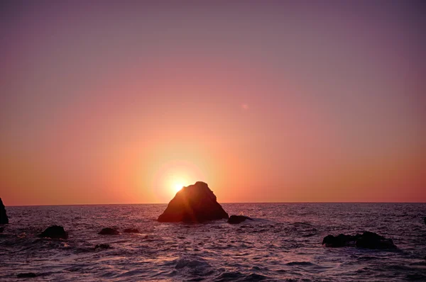 Pôr do sol na praia em Maiorca, Ilhas Baleares - Espanha — Fotografia de Stock