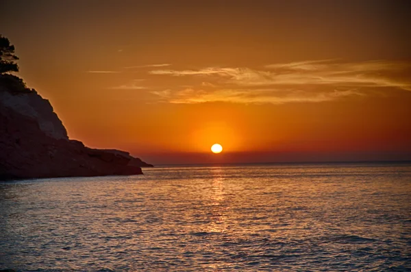 Sunset at Beach in Mallorca, Balearic Islands - Spain — Stock Photo, Image