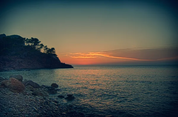 Sunset at Beach in Mallorca, Balearic Islands - Spain — Stock Photo, Image
