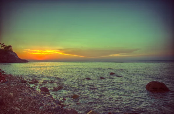 Sunset at Beach in Mallorca, Balearic Islands - Spain — Stock Photo, Image