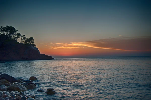 Sunset at Beach in Mallorca, Balearic Islands - Spain — Stock Photo, Image