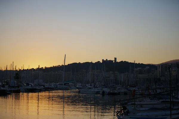 Sunset in the Harbour - Mallorca — Stock Photo, Image