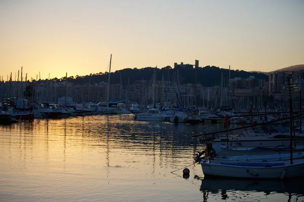 Sunset in the Harbour - Mallorca — Stock Photo, Image