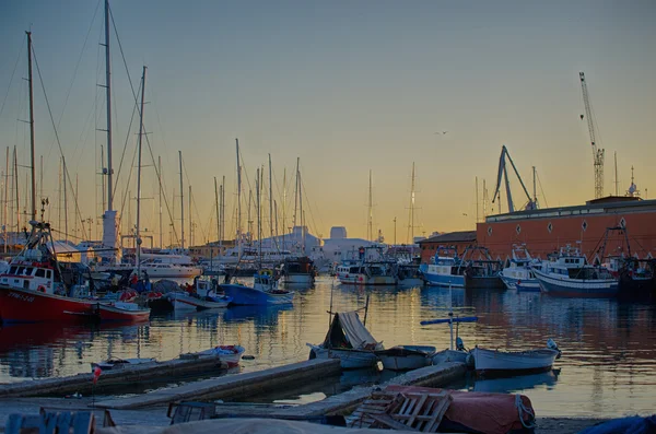 Sunset in the Harbour - Mallorca — Stock Photo, Image