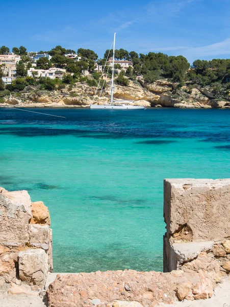 Boats and Beach in Mallorca - Balearic Islands — Stock Photo, Image