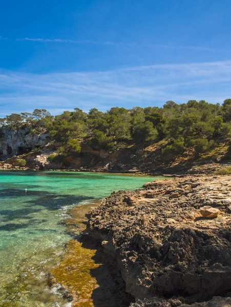 Barche e Spiaggia a Maiorca - Isole Baleari — Foto Stock