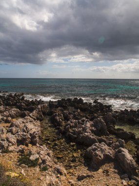 Kayalık sahil Mallorca - Balearic Islands, İspanya