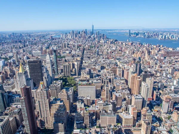 New York City vom Himmel — Stockfoto