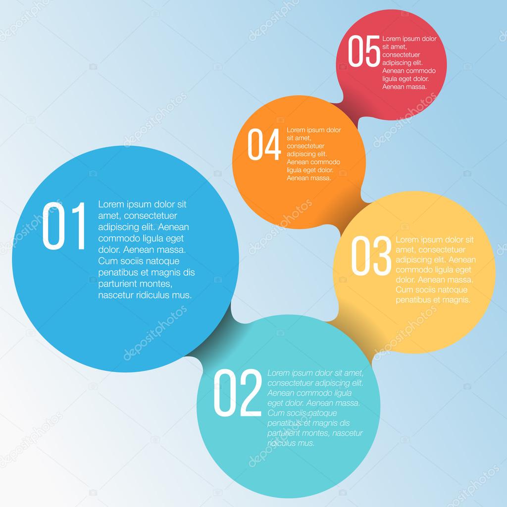 Vector infographics circle business templates