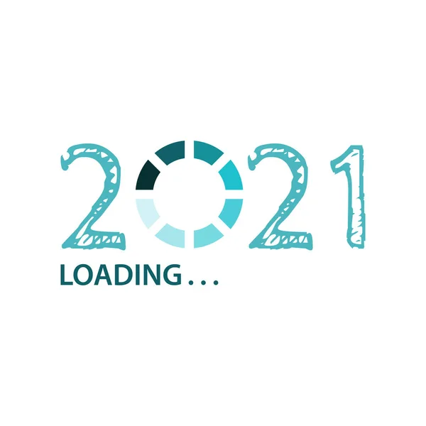 Yeni yılın kutlu olsun 2021 tasarım vektörü yükleniyor. Yeni 2021 yılınız kutlu olsun. Arka plan vektör tasarımı resmi yüklensin.