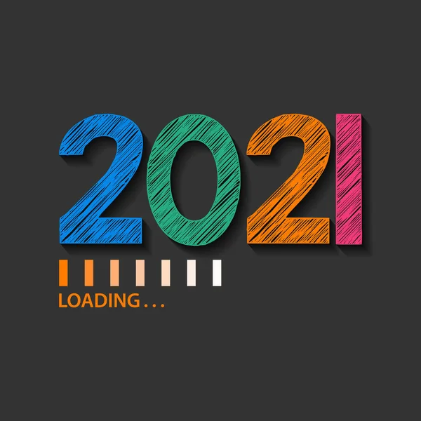 Новим 2021 Роком Вектор Завантаження Дизайну Новим 2021 Роком Завантаженням — стоковий вектор