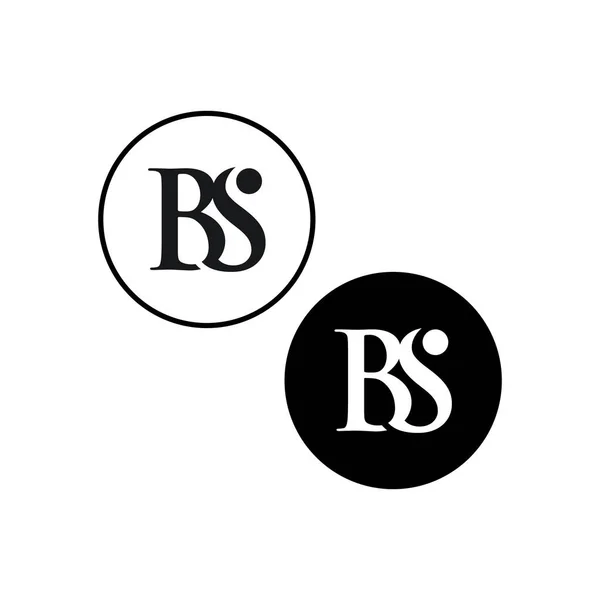 B ve S harflerinin baş harfleri logo tasarımı. BS yaratıcı modern siyah harfler logo tasarım şablonu