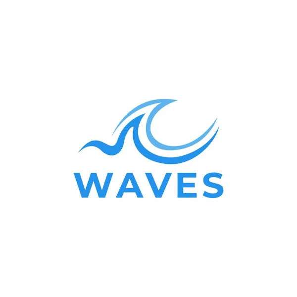 海浪海浪波浪形河流矢量图像设计 潮蓝色海浪符号设计模板标识矢量 — 图库矢量图片