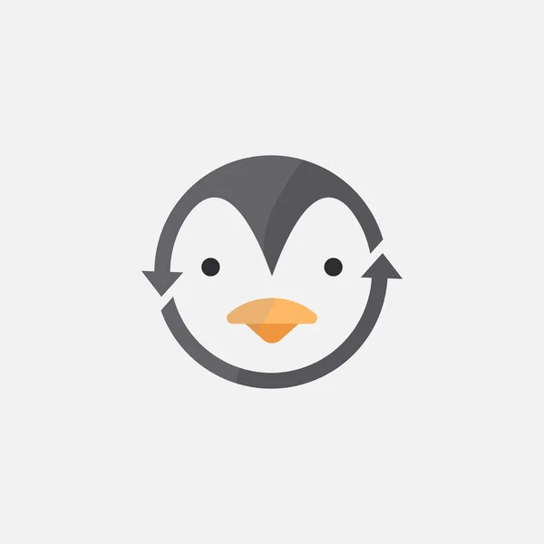 Pingvin Logó Sablon Vektor Kép Pingvin Logó Design Állat Ikon — Stock Vector