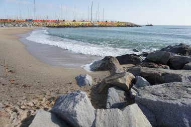 Playa de Masnou.Paisaje de la playa de masnou