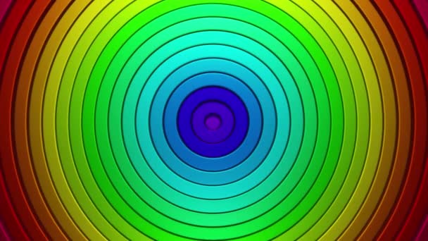 Abstraktní obrazec kruhů s účinkem posunu. — Stock video