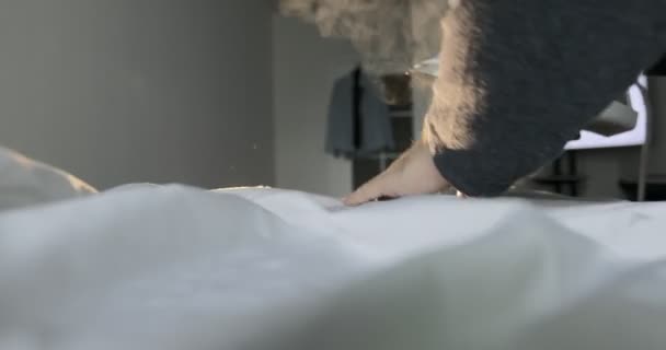 Modern iron blowing off steam. — Stock Footage Modern iron blowing off steam. Stock Video