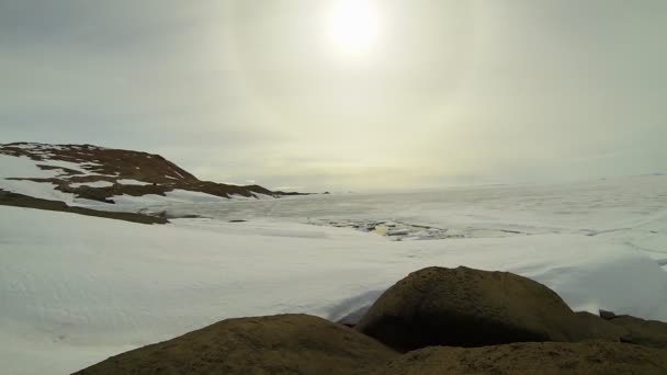 Ледники сурового континента. — стоковое видео