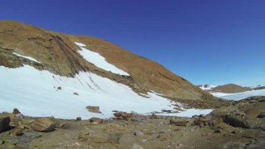 Antarktika yazı. Güney Kutbu 'ndaki dağlar. 