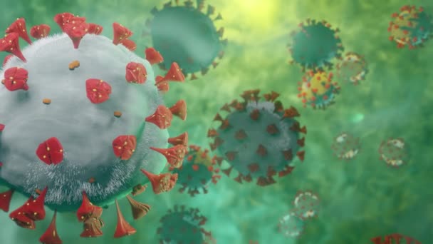 코로나 바이러스 COVID-19 의료 애니메이션. — 비디오