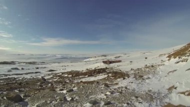Yazın güzel Antarktika manzarası. 