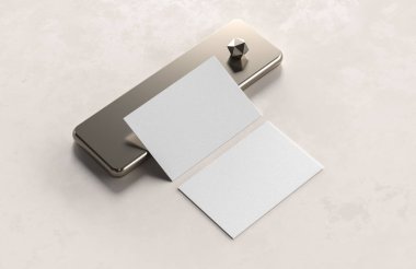 Kartvizit modern tarz arka planda. 3B illüstrasyon.