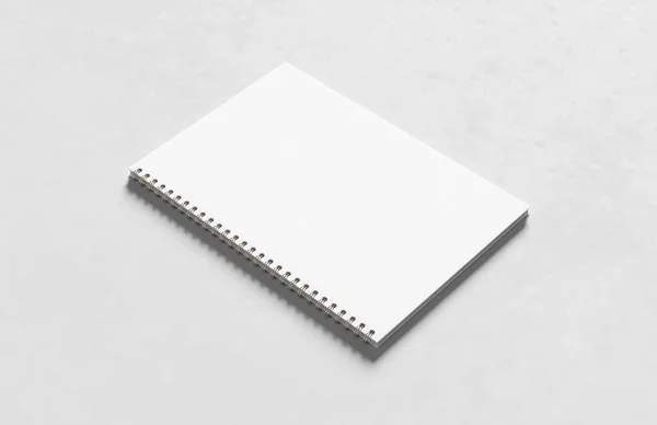 Notebook Aglutinante Espiral Simular Isolado Fundo Branco Moderno Ilustração — Fotografia de Stock