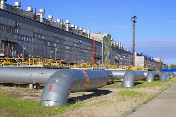 Big metal gas pipes — Stock Photo, Image