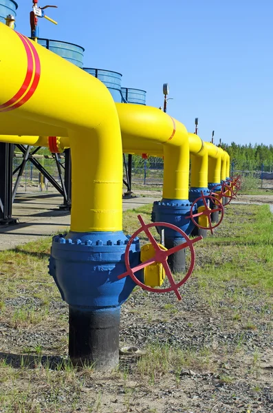 Transportation of natural gas on Yamal — Stock Photo, Image