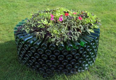 Bir bahçe yatağında