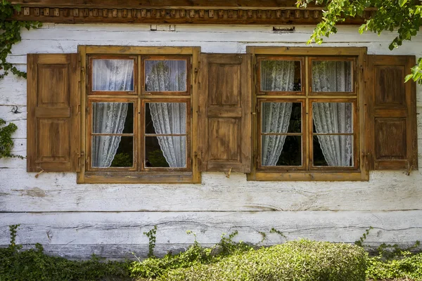 A casa de madeira no campo — Fotografia de Stock