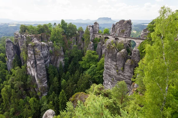 Parco nazionale della Svizzera sassone - Bastei, Germania — Foto Stock