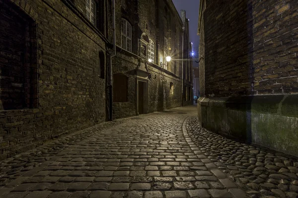 Old city at night - Gdansk, Poland — Stock Photo, Image