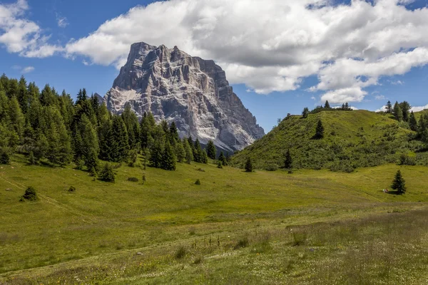 Sommaren bergslandskap - Dolomiterna, Italien — Stockfoto